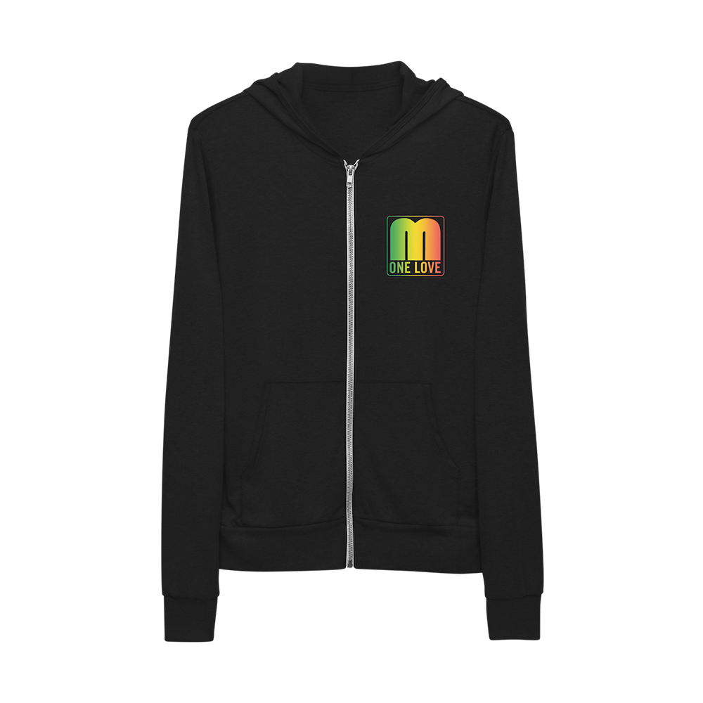 One Love M Zip Hoodie Front