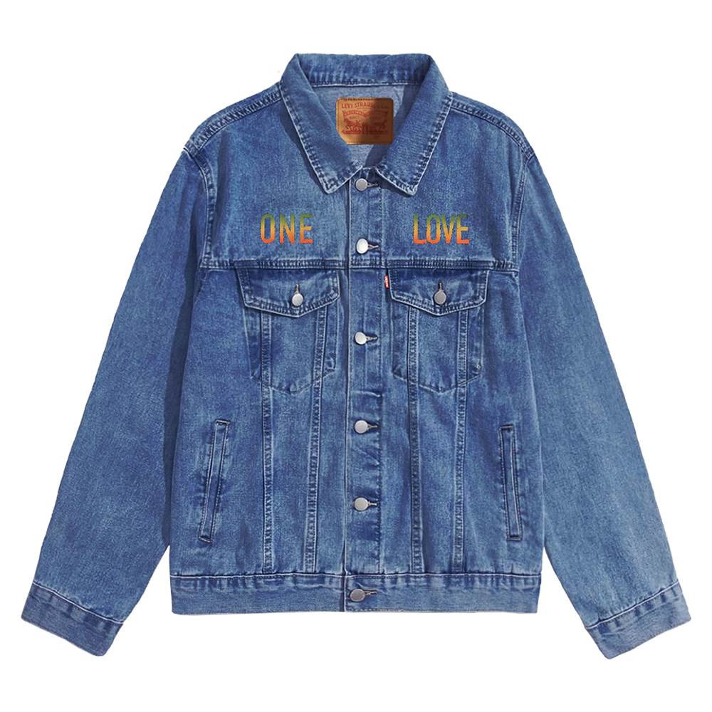 One Love Denim Jacket Front