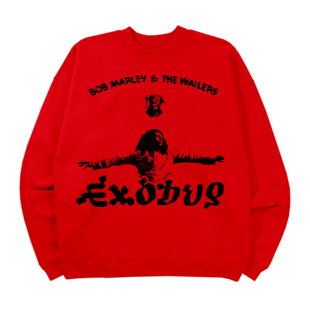 Exodus Red Crewneck Bob Marley Official Store