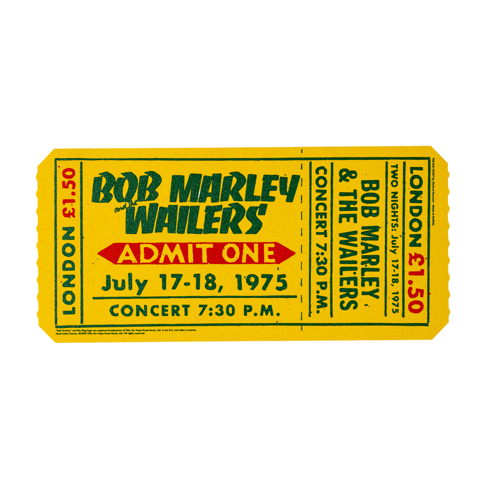 Bob Marley x Oxford Pennant Ticket Stub