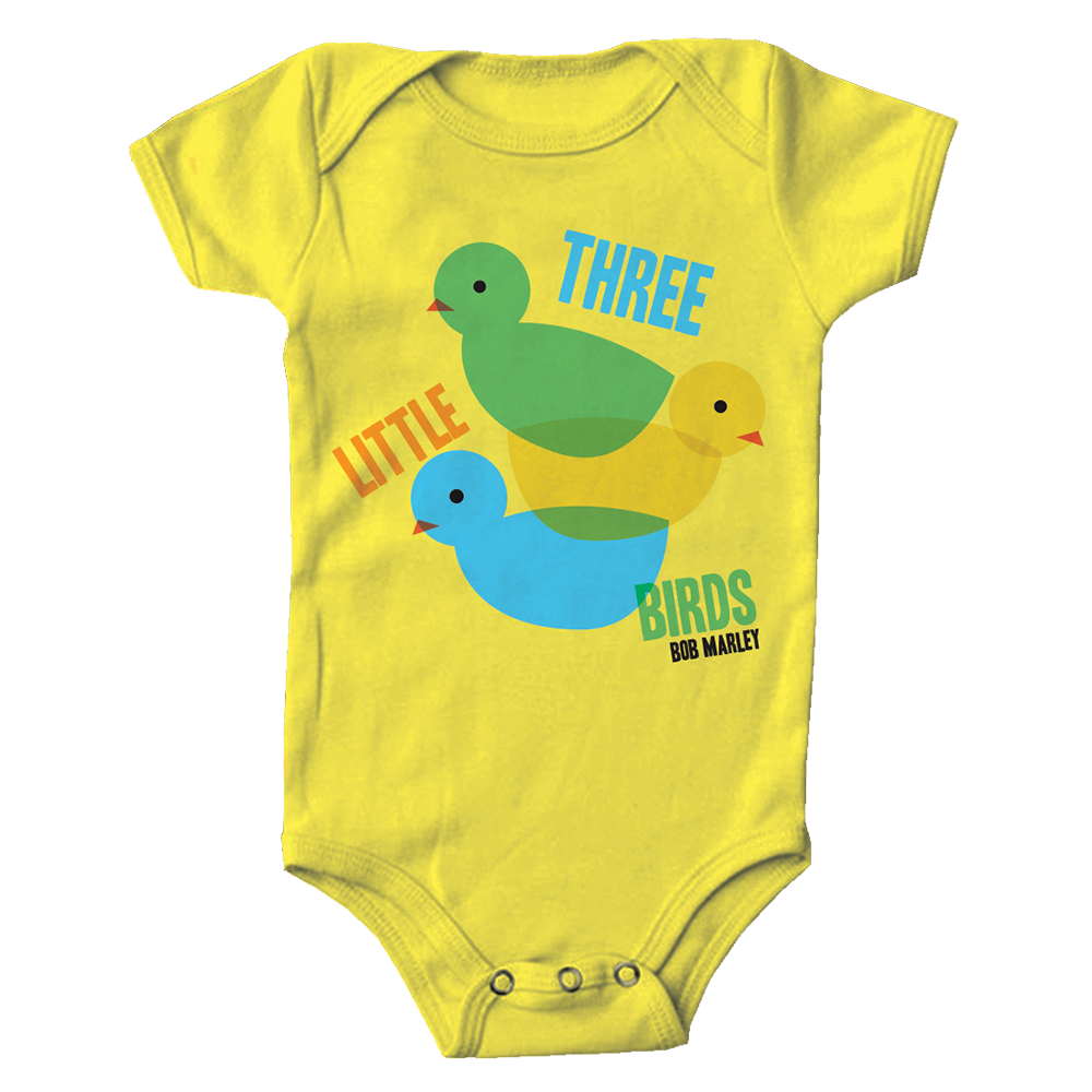 Three Little Birds Yellow Onesie