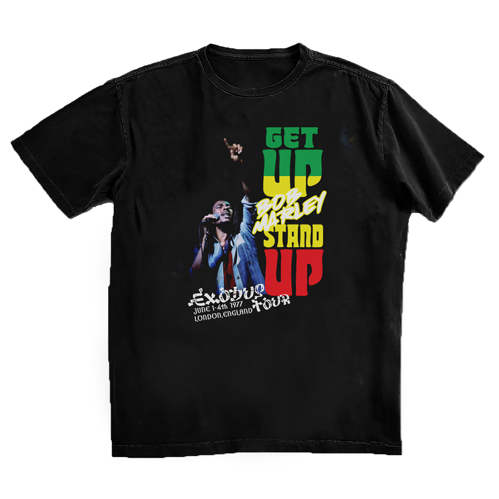 T-shirt à manches longues Bob Marley Get Up Stand Up, T-shirt à manches longues Couleurs Rasta T-shirt à manches longues Bob Marley Get Up Stand Up, T-shirt à manches longues Couleurs Rasta