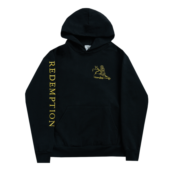 Black lion hoodie top