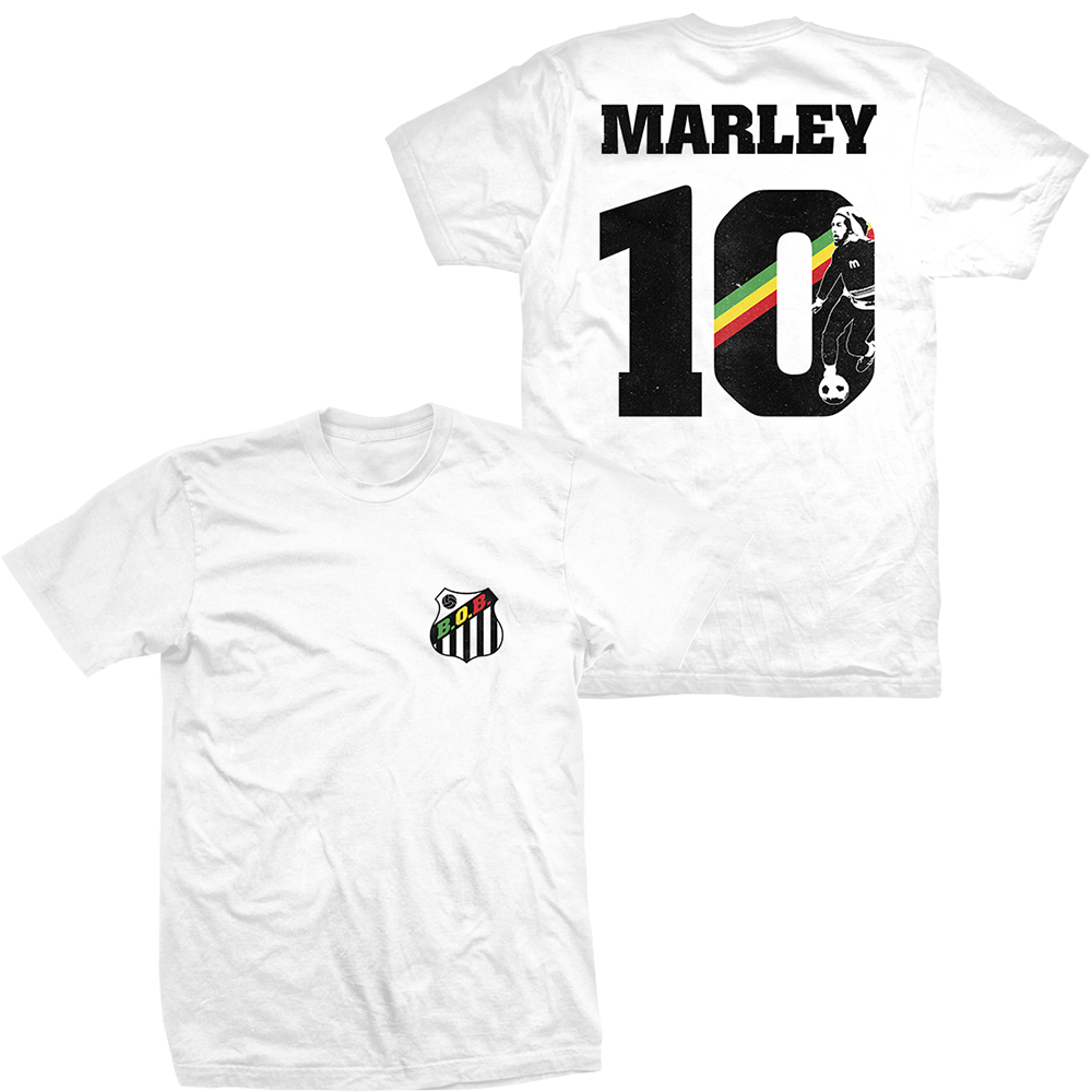 Santos Rasta White T-Shirt - Bob Marley Official Store Santos Rasta White T-Shirt - Bob Marley Official Store
