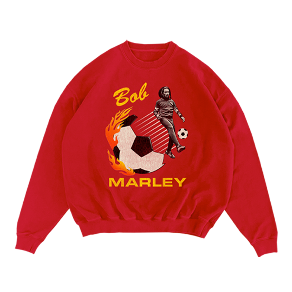Red Soccer Crewneck Front
