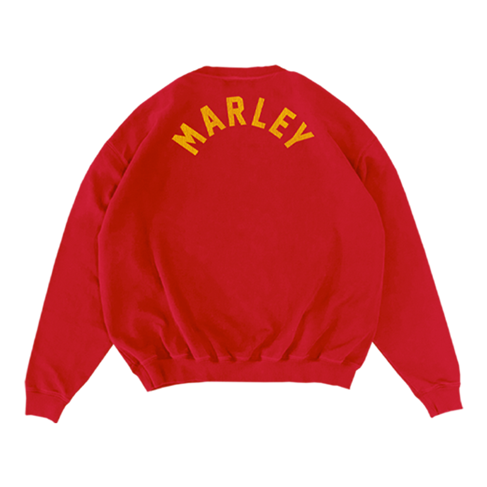 Red Soccer Crewneck Back