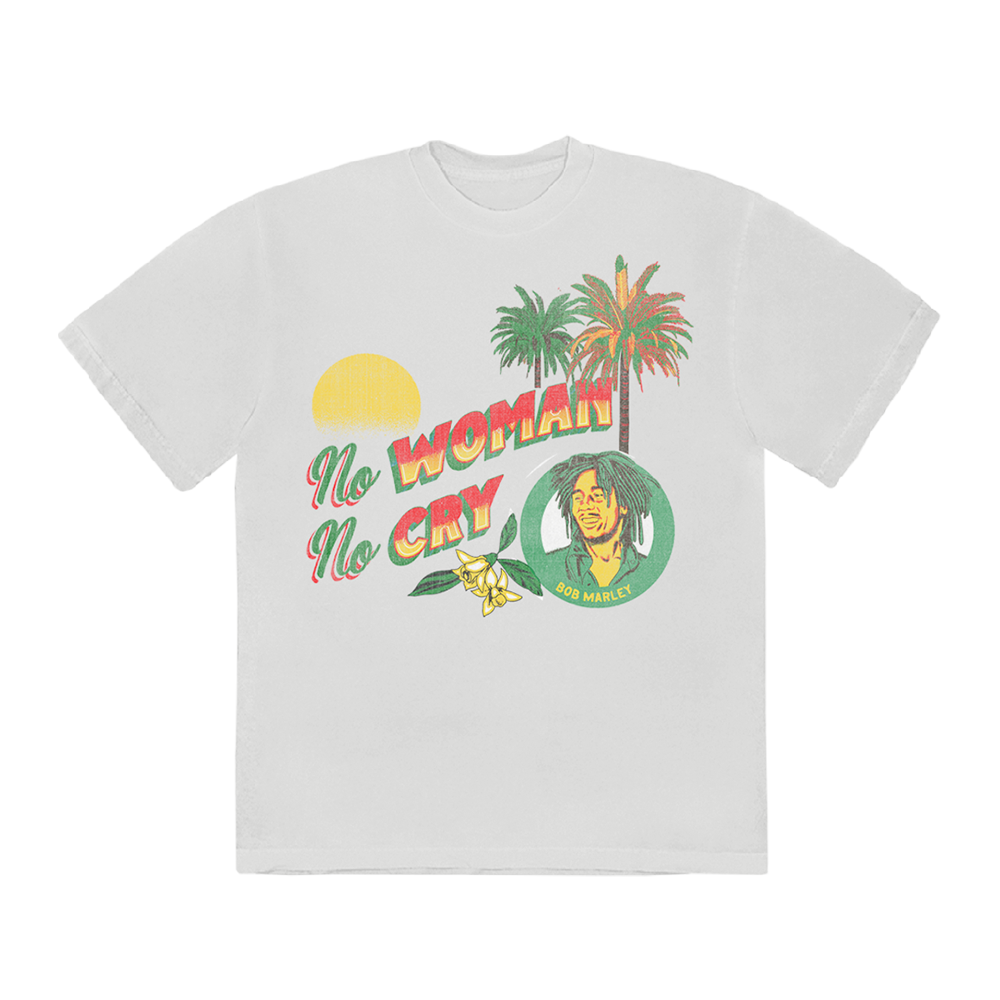 No Woman No Cry White T-Shirt Front