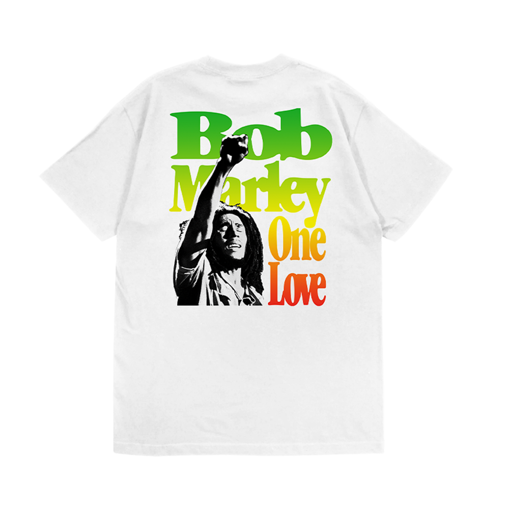 Rasta One Love White T-Shirt Back