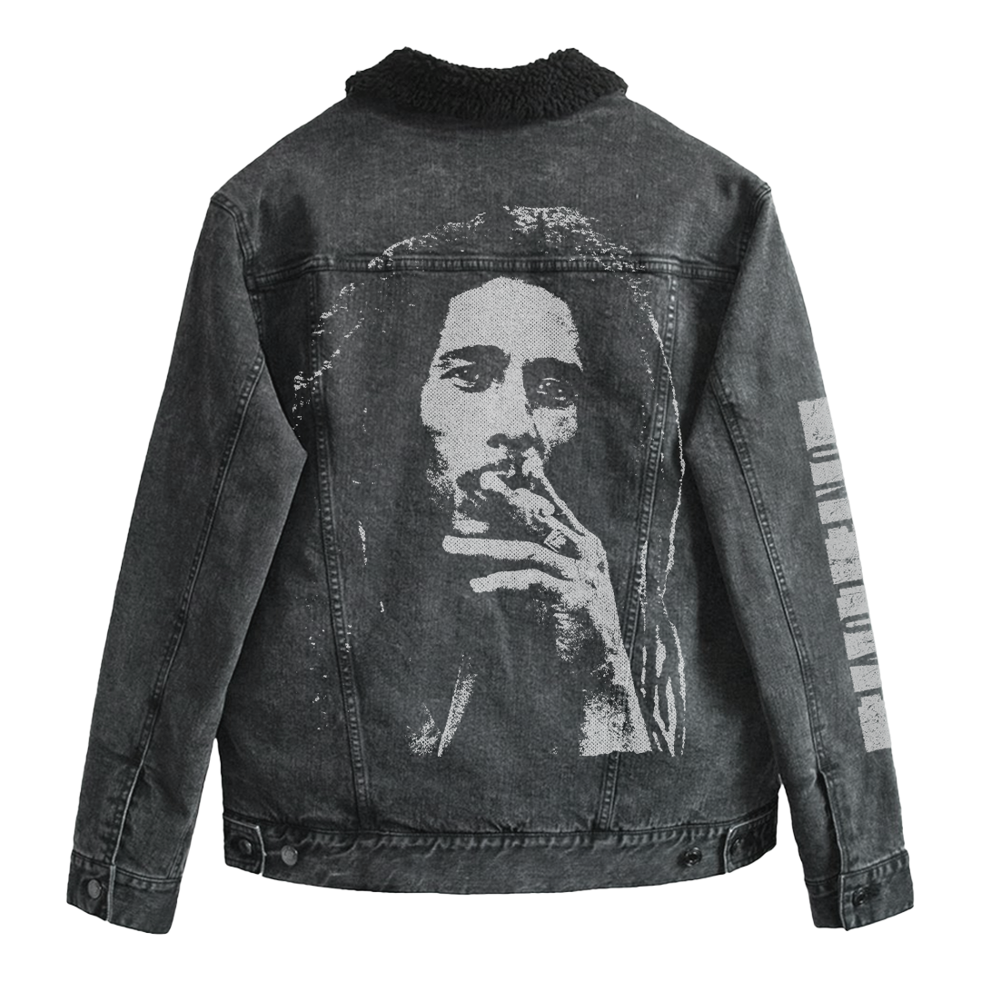 Bob Marley One Love Denim Jacket Back