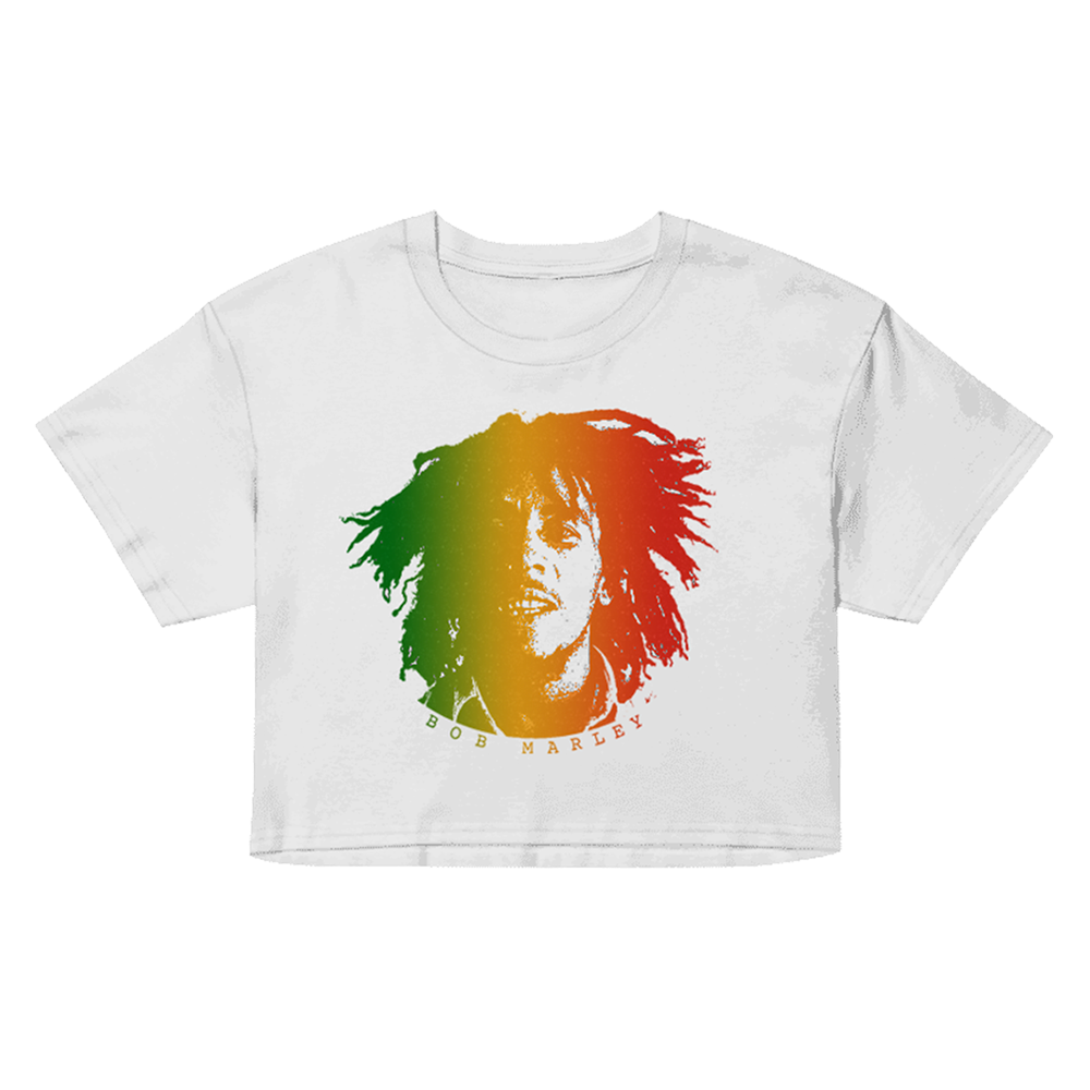 Rasta Gradient Portrait Crop T-Shirt