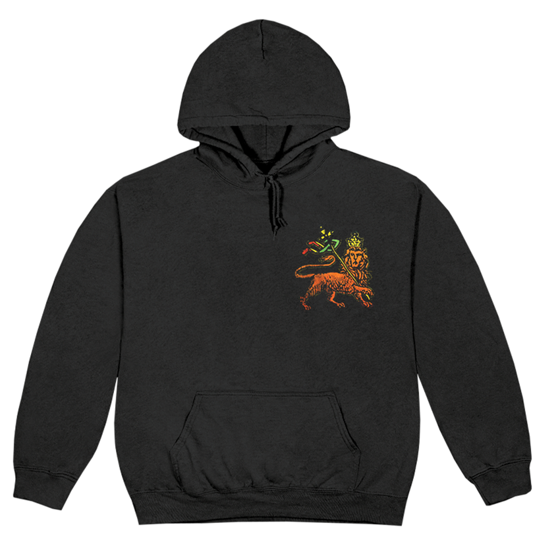 Redemption Washed Lion Black Pullover Hoodie - Bob Marley Redemption Washed Lion Black Pullover Hoodie - Bob Marley