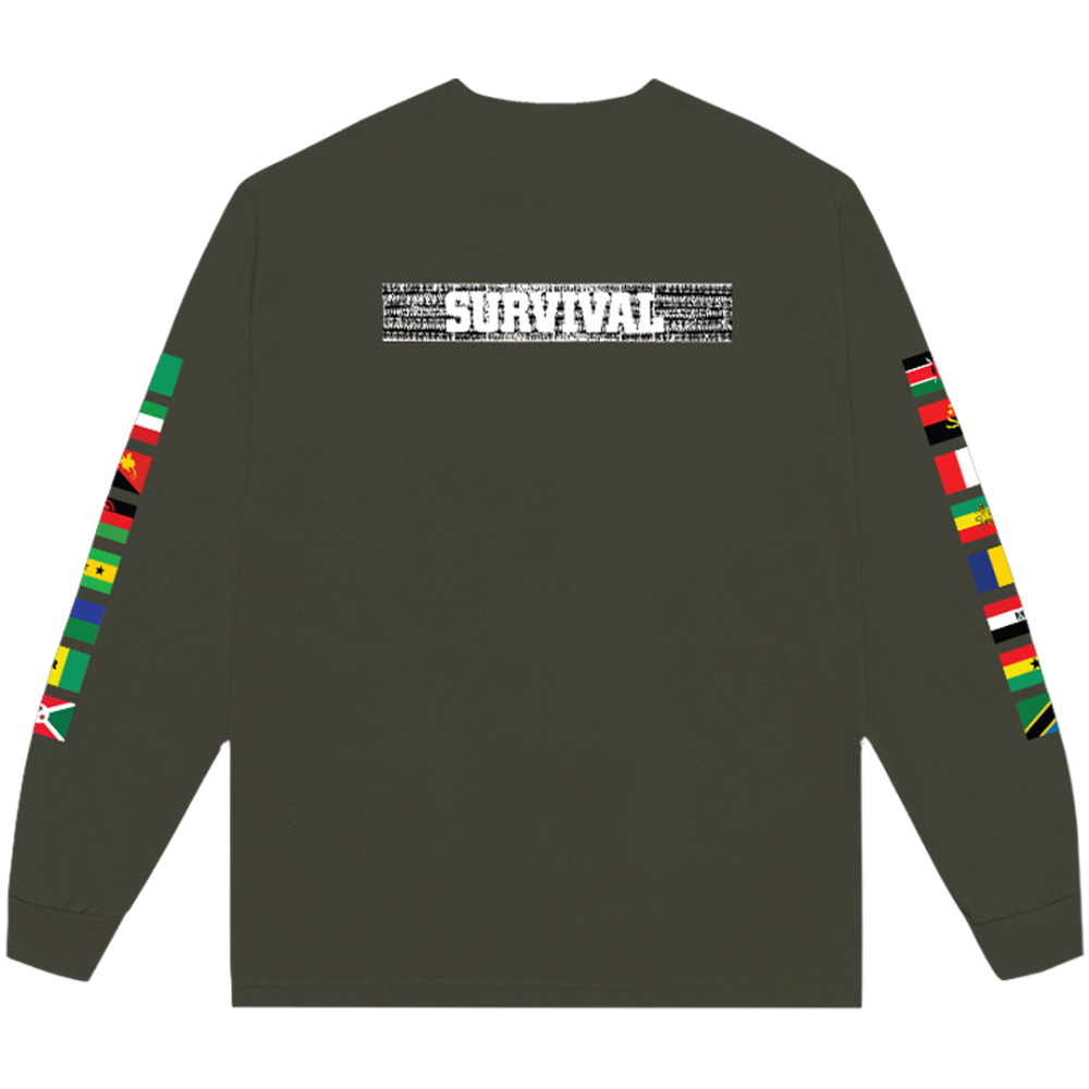 Survival Flags Longsleeve Shirt Back