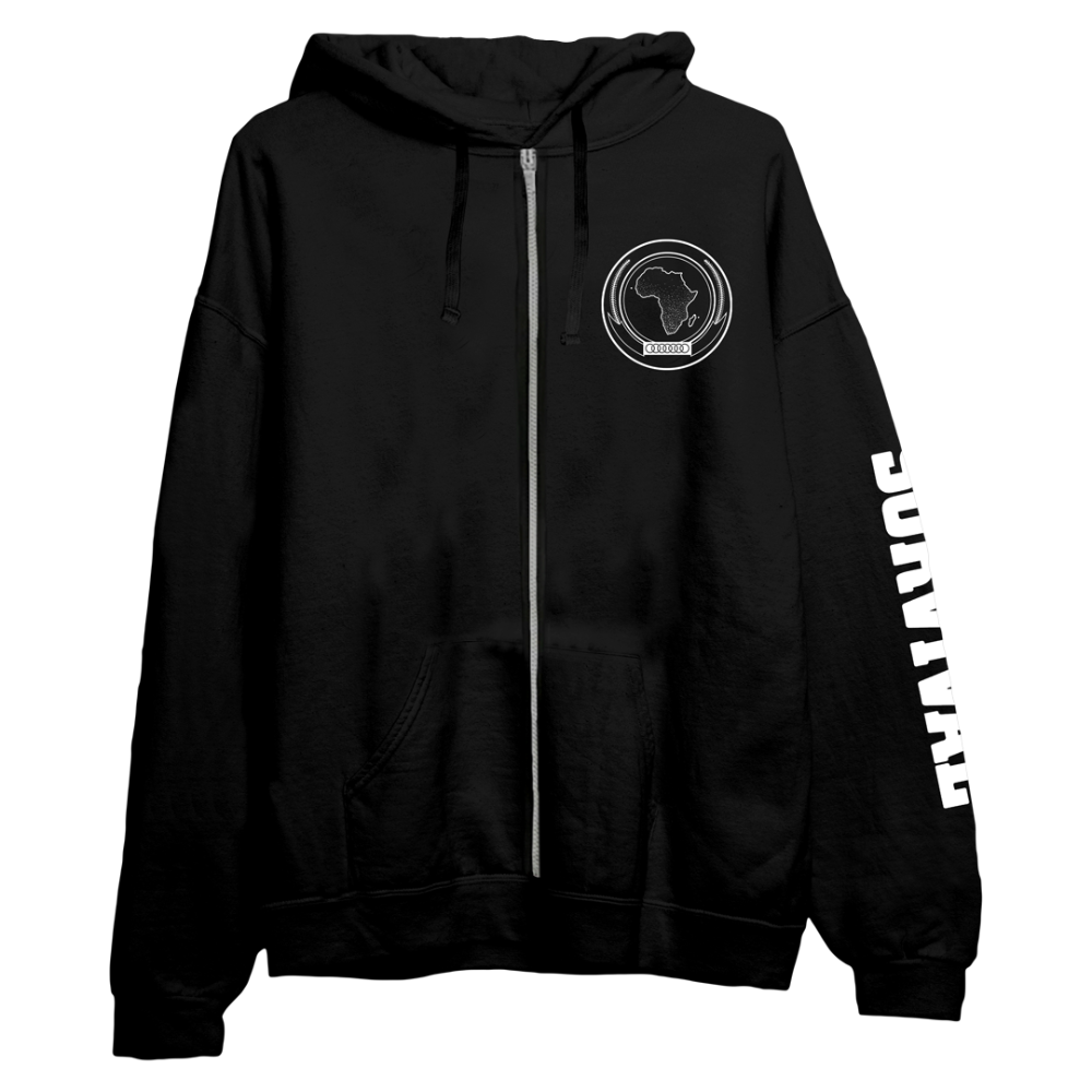 Survival Flags Zip Up Hoodie Front