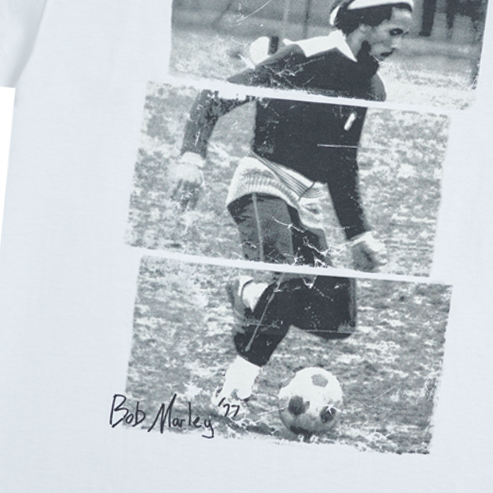 ★MARKET★ U BOB MARLEY SOCCER TSHIRT WHITE MKTU3FRTS036WH Soccer 77 White T-Shirt - Bob Marley Official Store