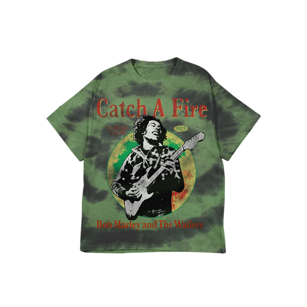 Catch A Fire Tie Dye Green T-Shirt