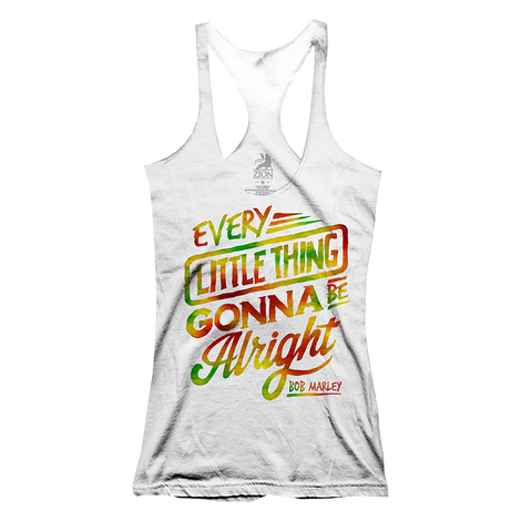 Every Little Thing White Ladies Racerback Tank