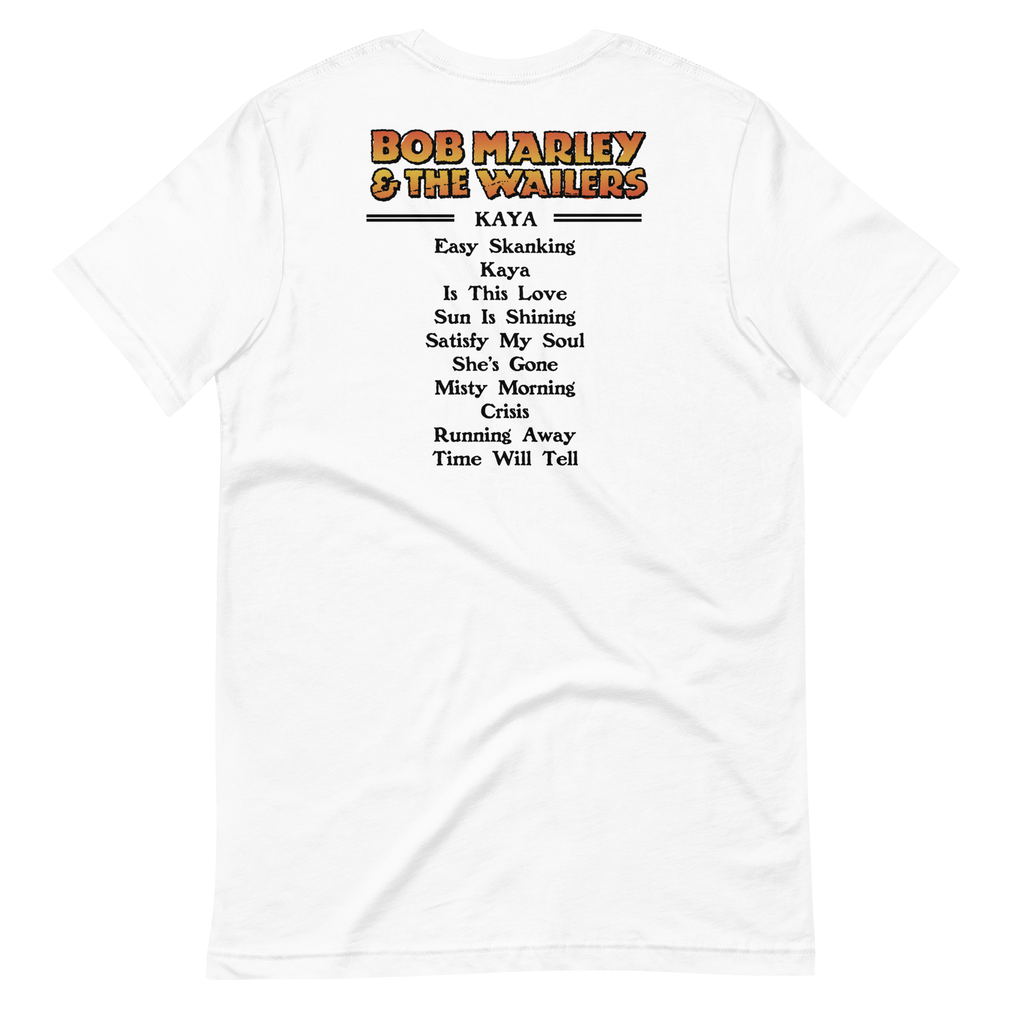 Kaya Tracklist T-Shirt Back